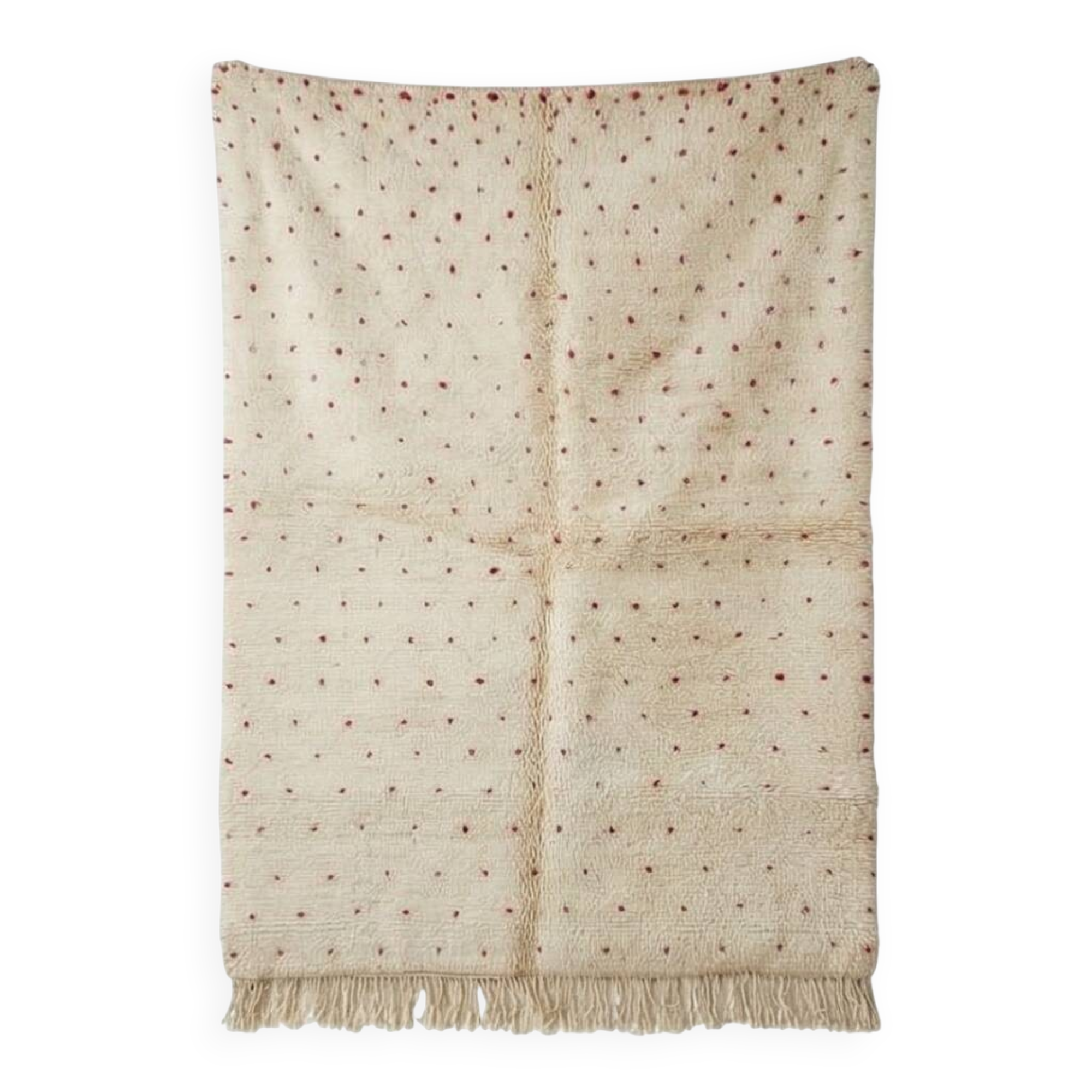 Sumptuous pink polka dot Berber rug 150x250 cm