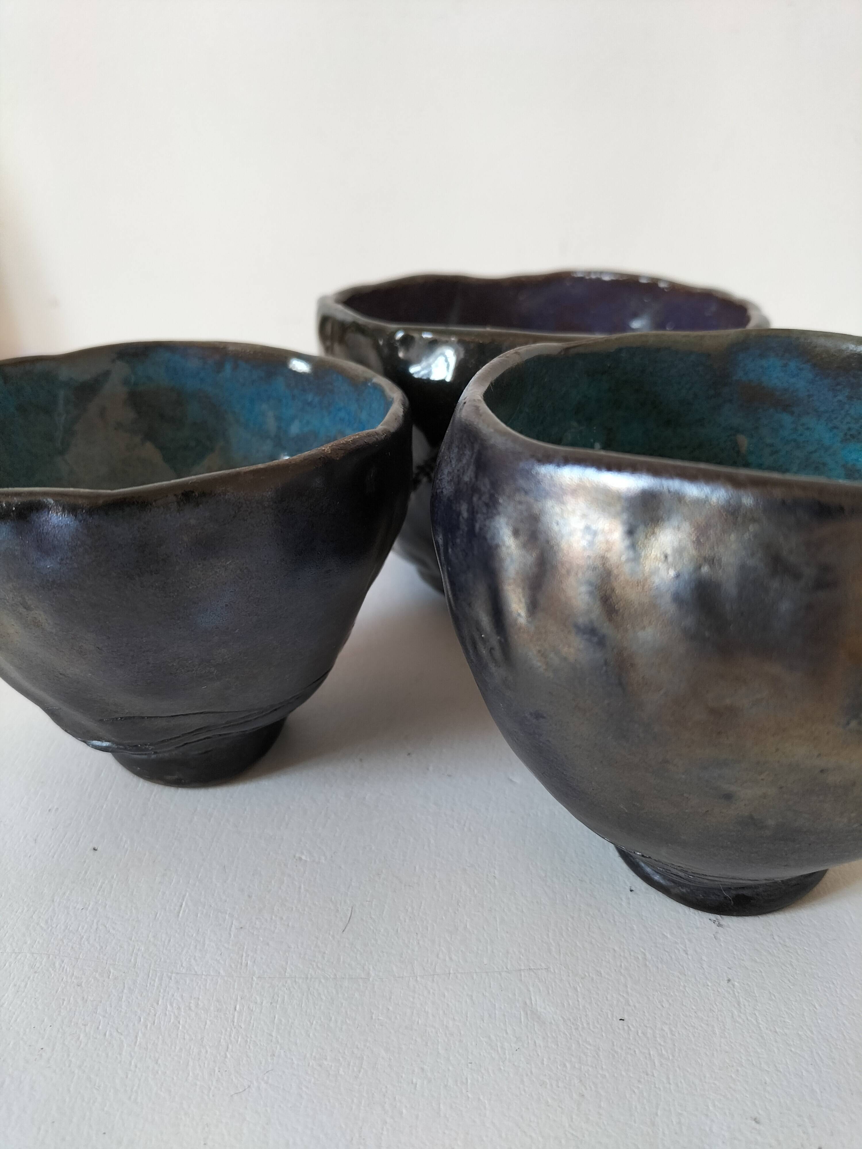 Set of 3 handmade ceramic bowls