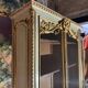 Bookcase in gilded wood and restored wood from the Napoleonic III period.