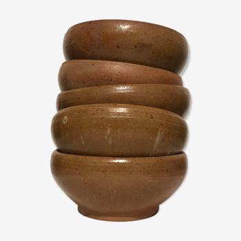 5 sandstone bowls set