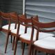 Chaises style scandinave en teck x4