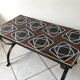 Wrought iron coffee table ceramic 60