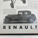 Advertising poster Renault 1930