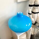 Blue opaline ball vase