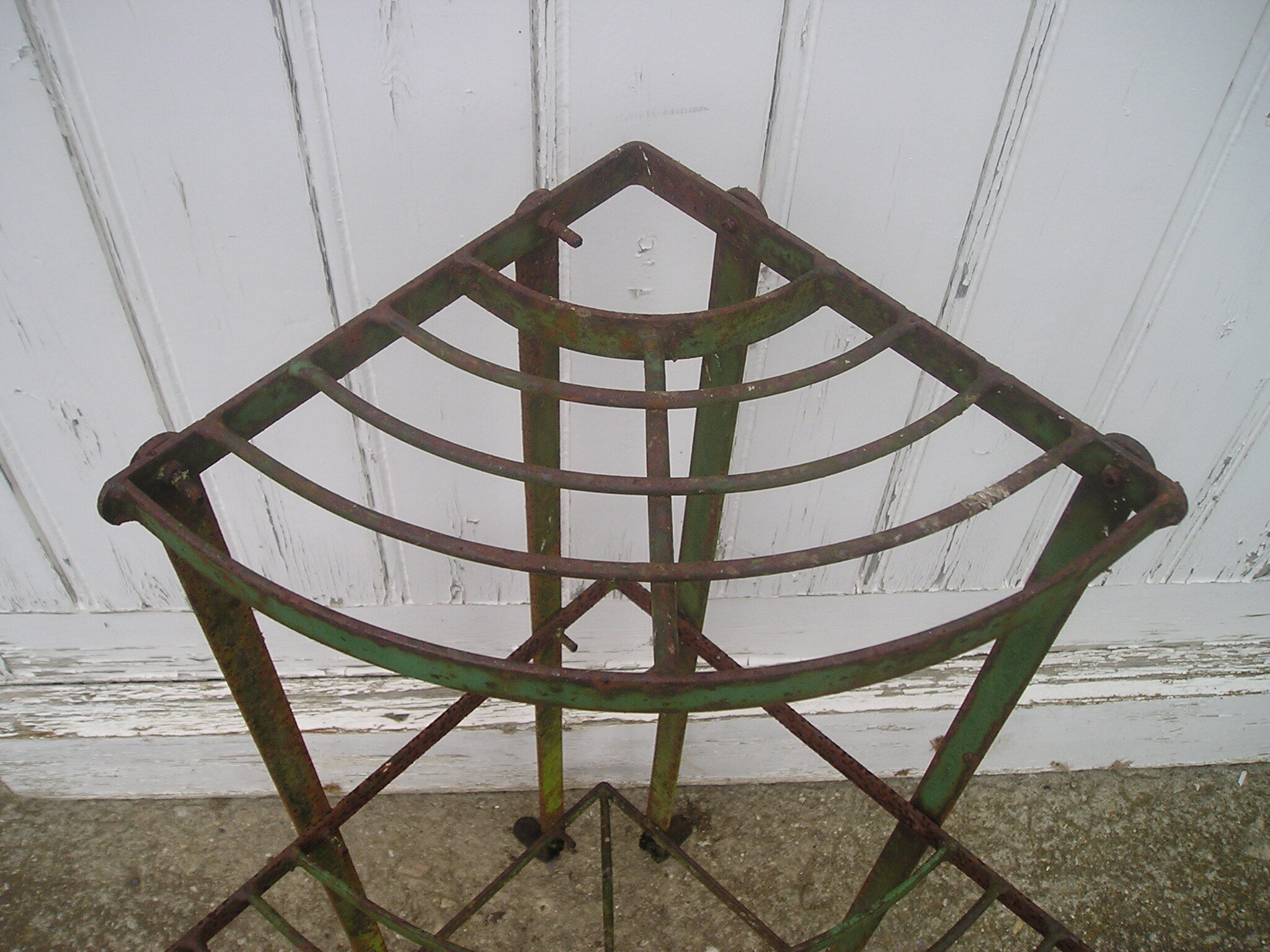 Old metal plants door 1/4 round