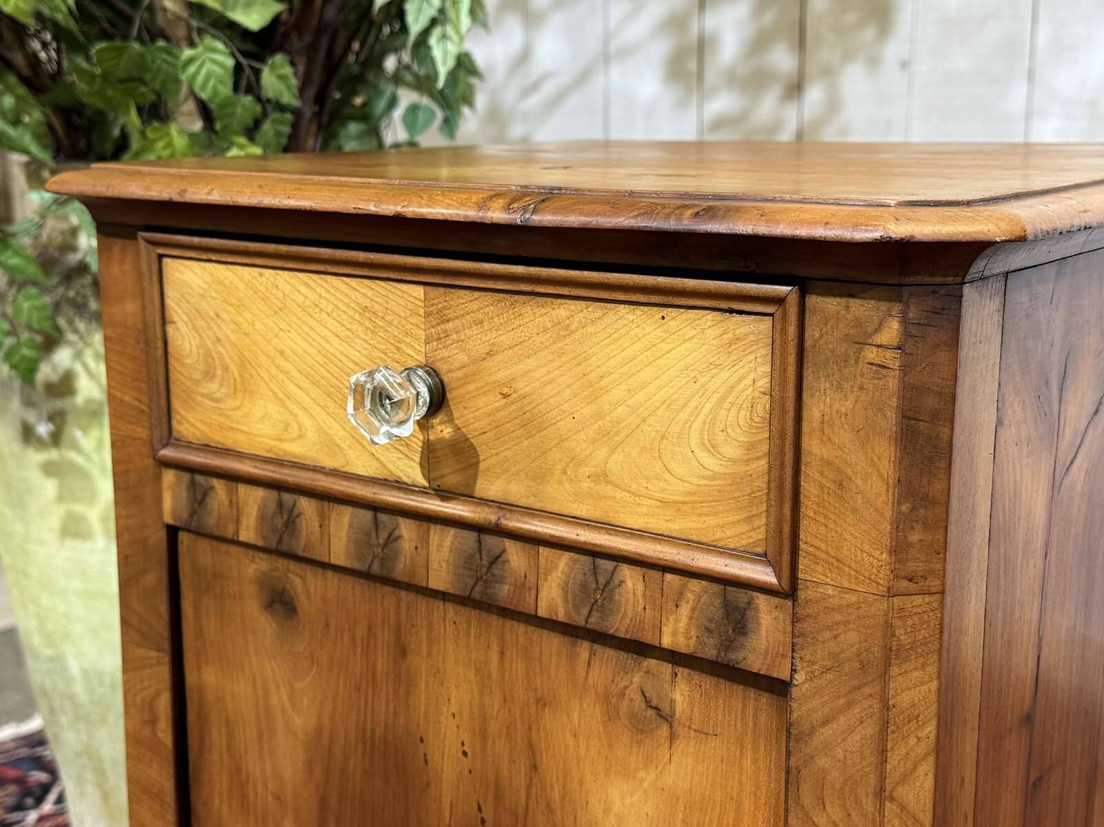 Louis Philippe bedside table from the 19th century in cherry wood.