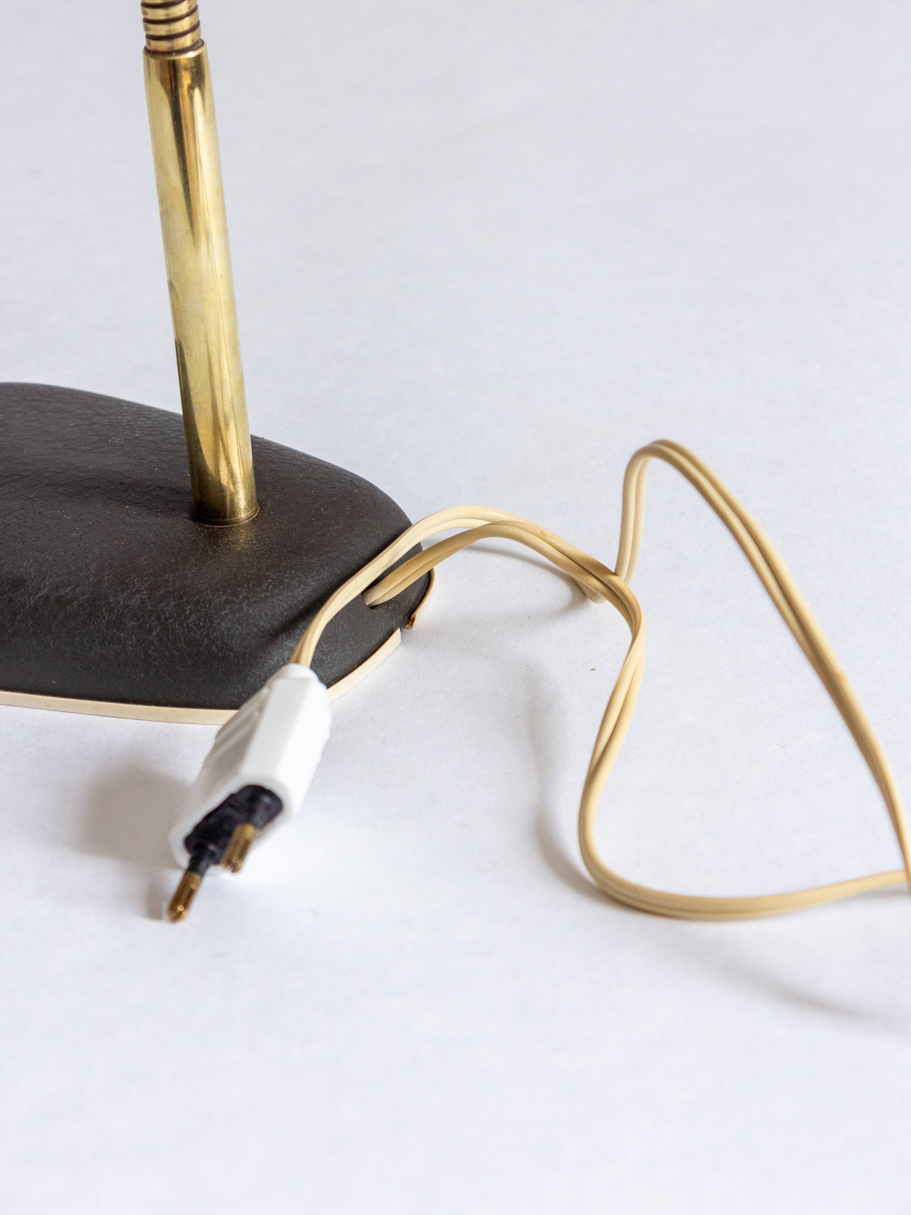 Metal and brass cocotte lamp, 1950s