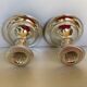 Pair of candlesticks silver chromed metal