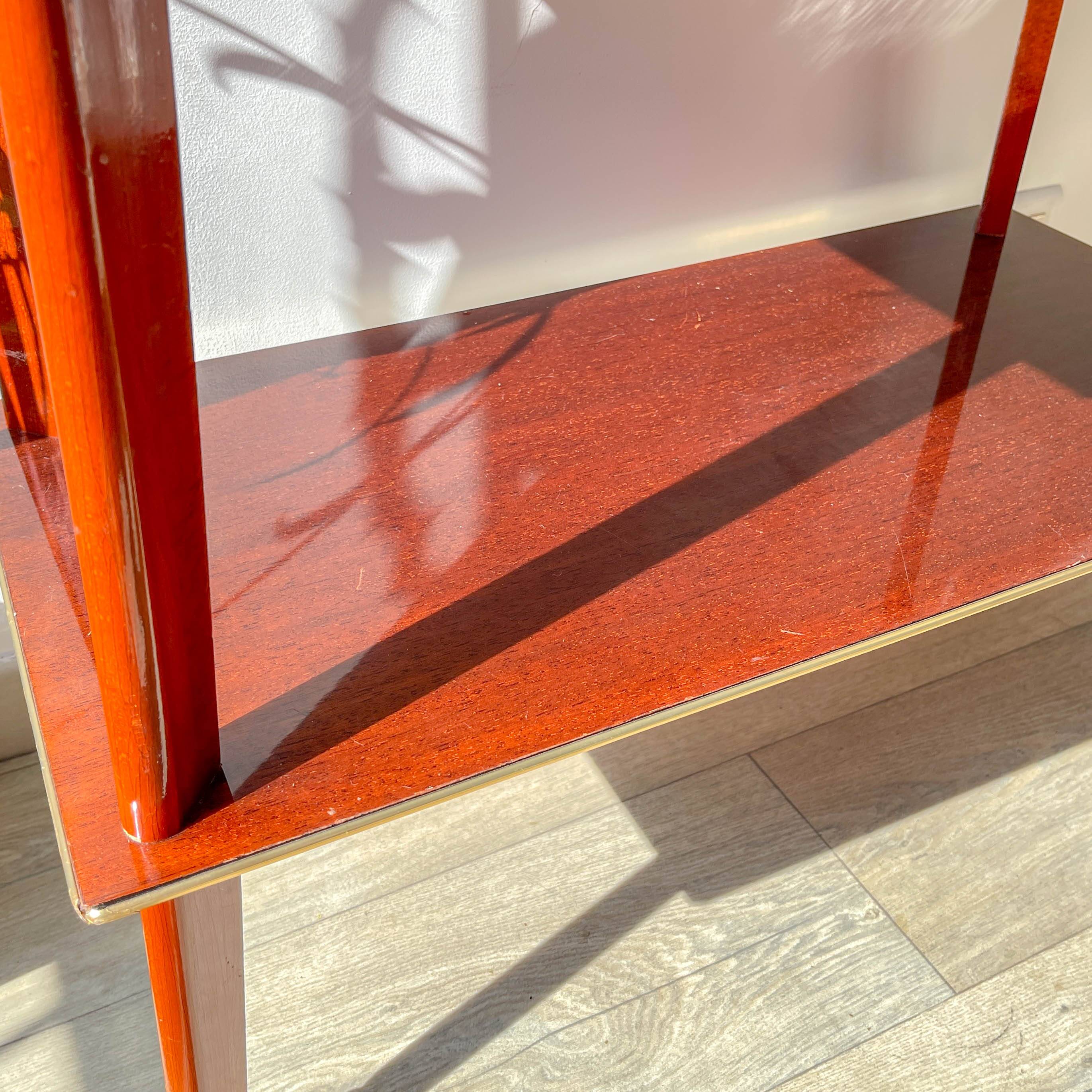 Vintage Formica trolley on wheels from the 1960s