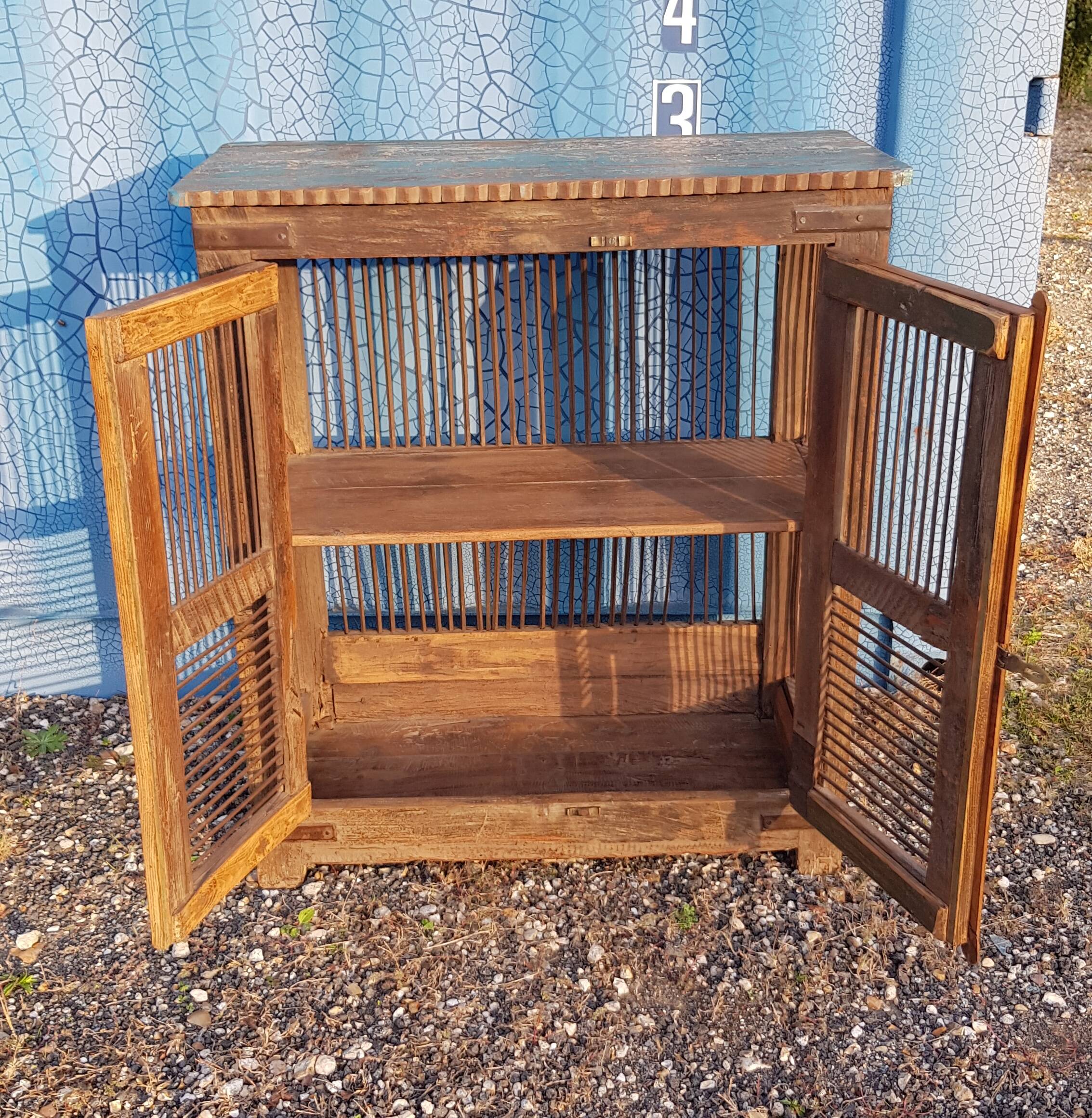 Old teak mesh pantry