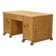 English desk in birch veneer with bee pattern marquetry from the 1950s.