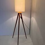 Scandinavian tripod floor lamp in teak