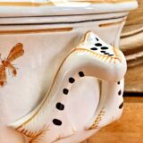 Old Longchamp vegetable soup tureen with Moustiers Olerys decor 2