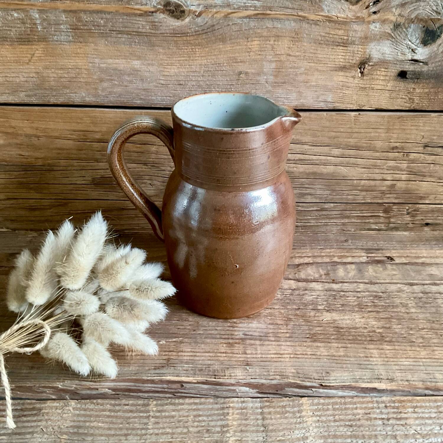 Stoneware pitcher from Berry, France