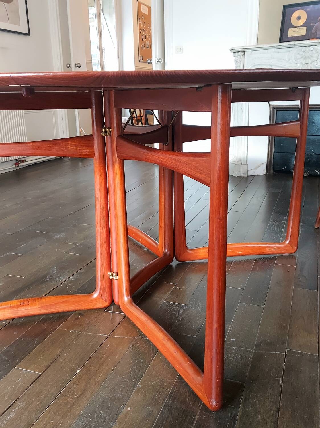 Extremely rare - Danish 20/59 vintage Drop Leaf table in teak by Peter Hvidt and Orla Mølgaard Nielsen for France & Søn - 6 - 8 people