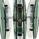 Glass and chrome suspension light in Fontana Arte style by Veca Murano, Italy.
