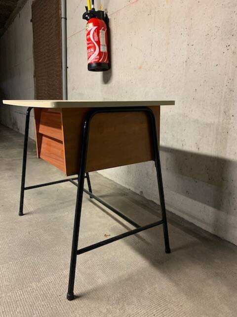 Vintage modernism desk with two drawers