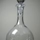 Antique crystal decanter from Nancy, engraved, circa 1920-1930.