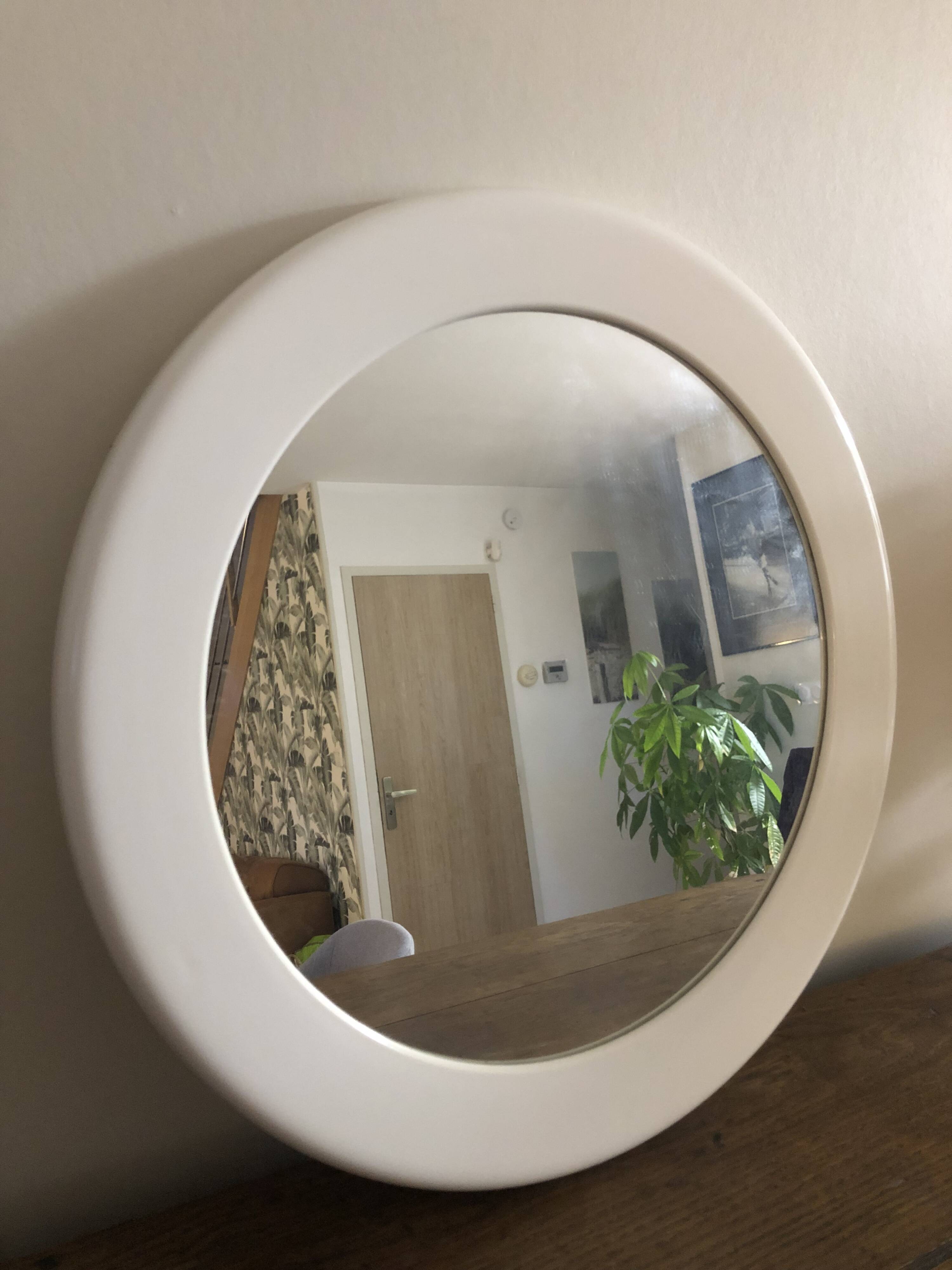 Vintage 70s round mirror bench Syla