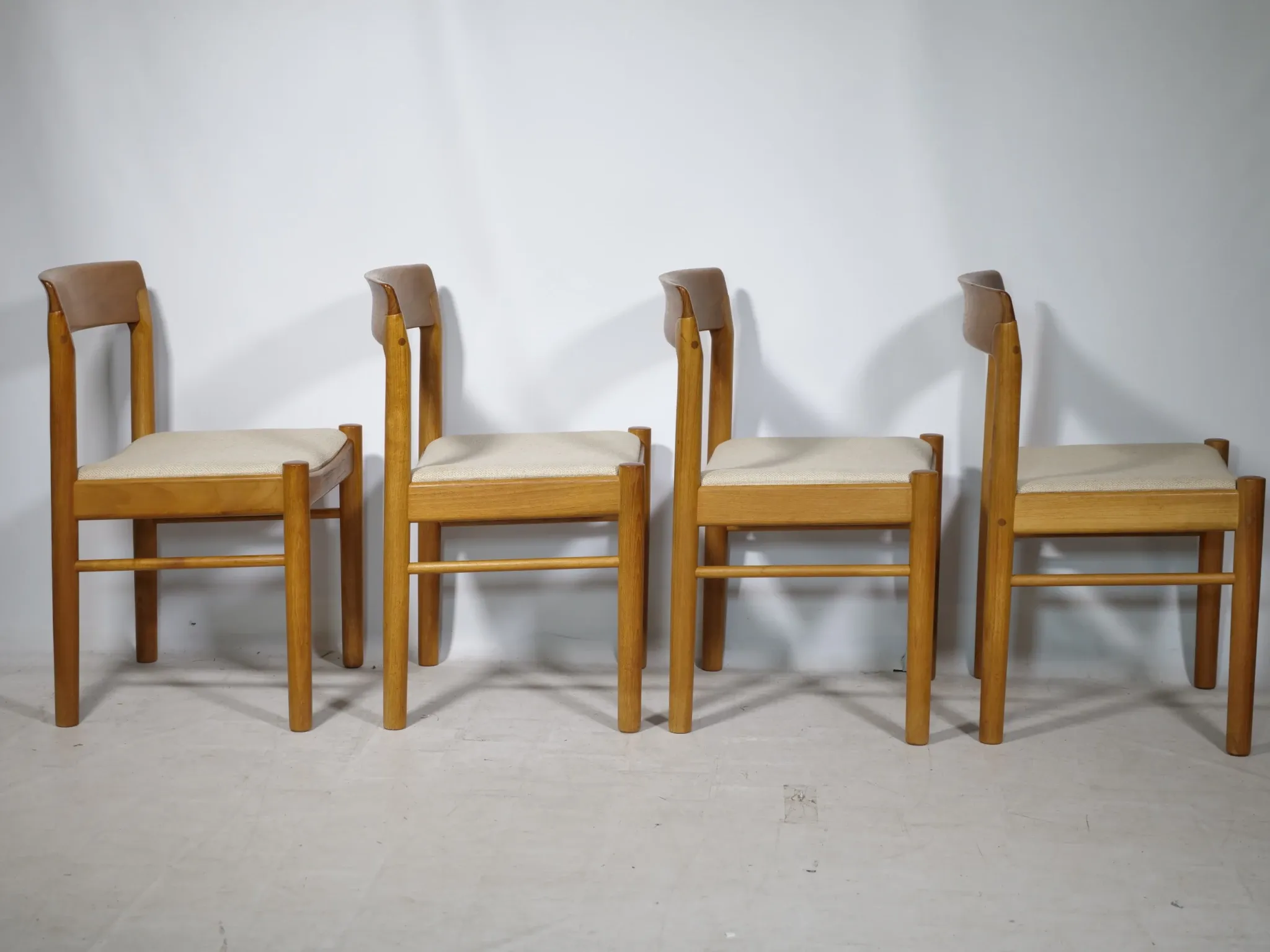 Danish Design Chairs in Teak by H.W. Klein for Bramin, Set of 4, 1960s