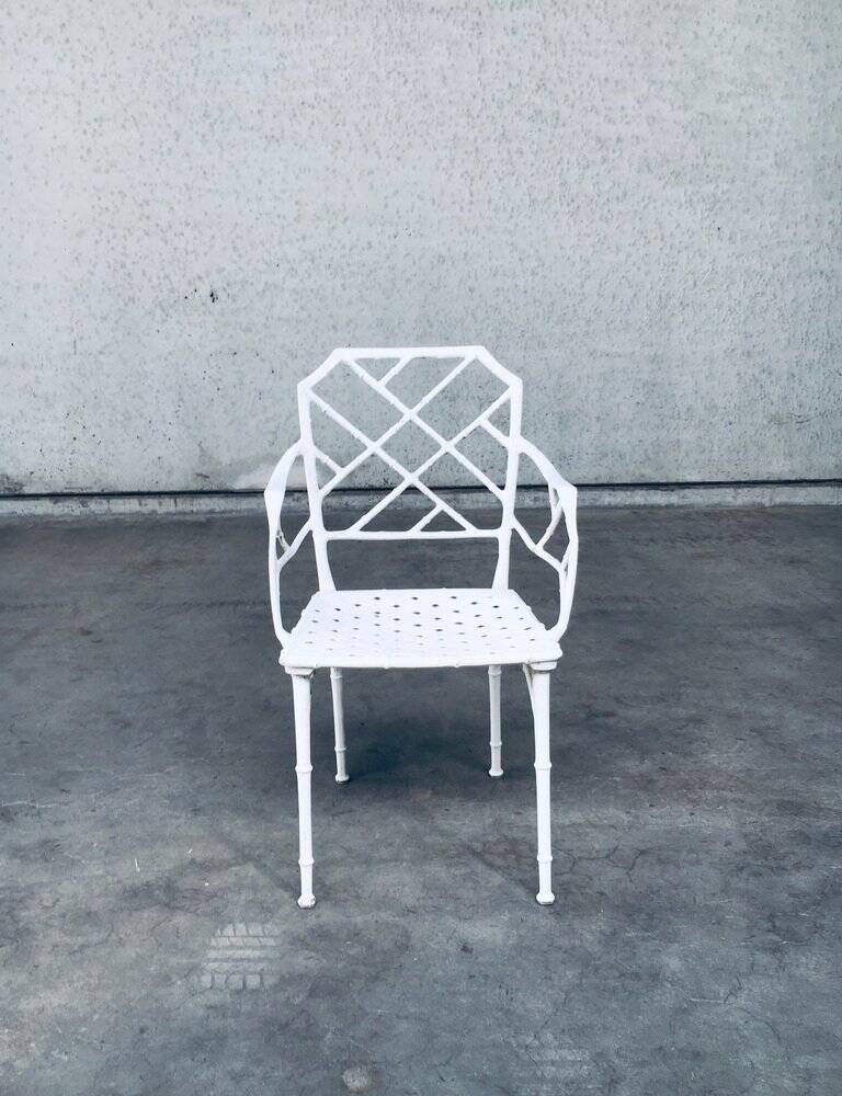 Calcutta Outdoor Armchair in Faux Bamboo by Hall Bradley for Brown Jordan, 1960s, Set of 4