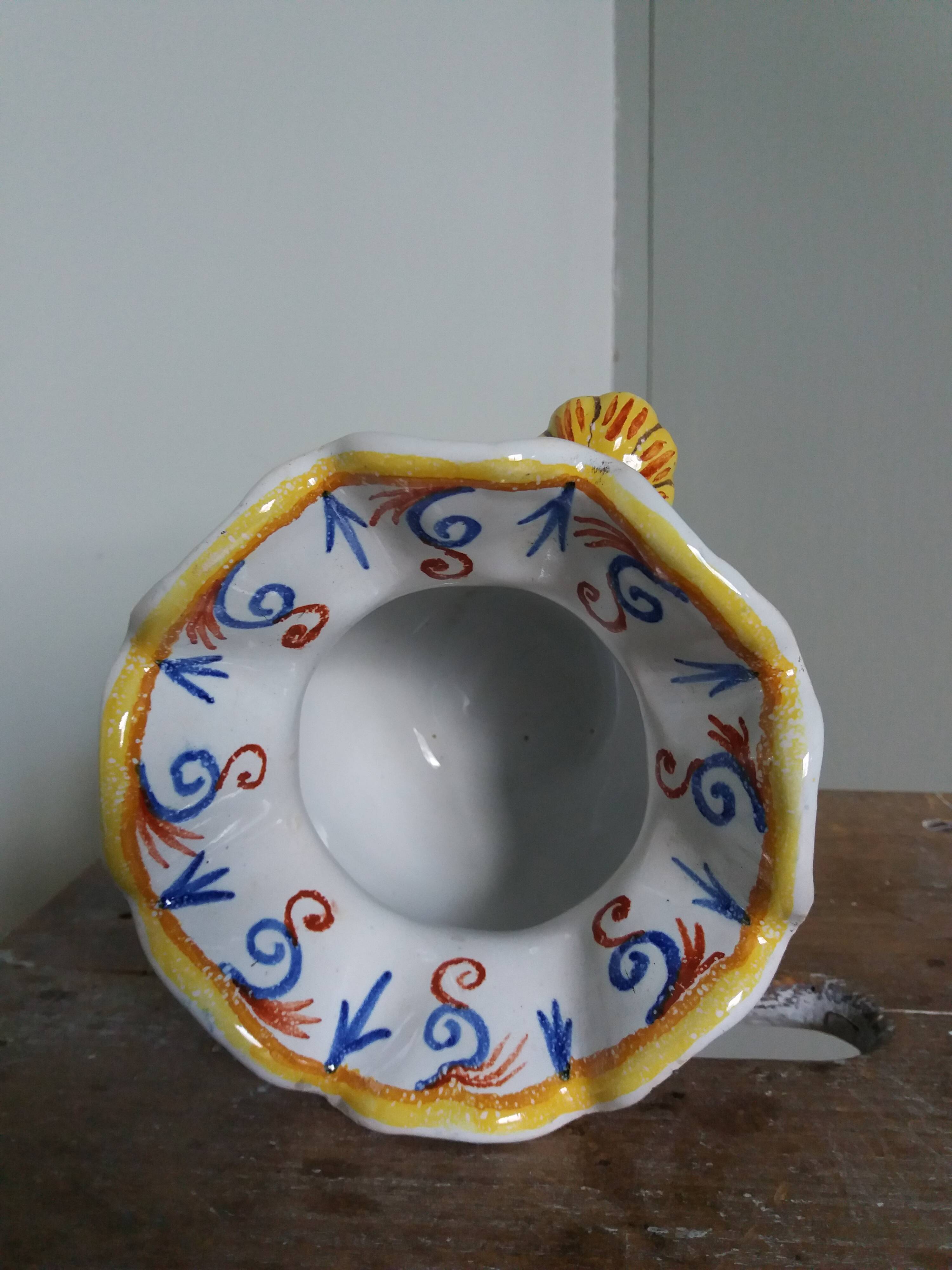 Pot vase Desvres Fourmaintraux Courquin 19th