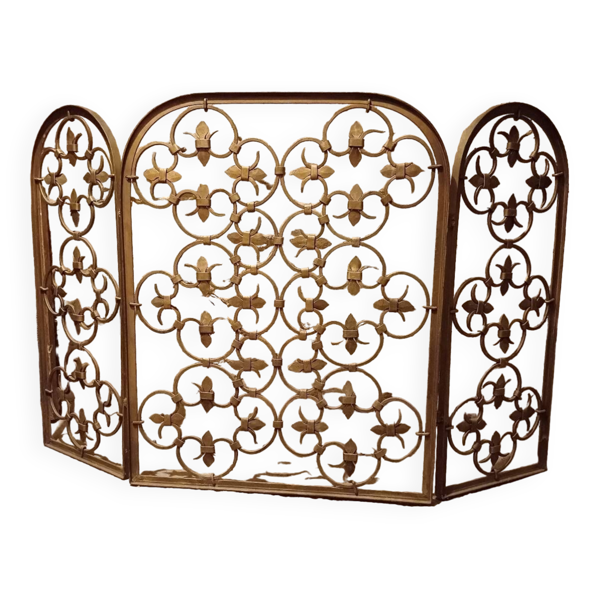 Decorative grille, wrought iron firewall 1940, 1950