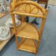 Rattan corner shelf