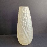 Vase soliflore en verre irisé, période Art déco