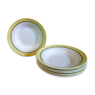 Six plates Digoin-Sarreguemines "Dinard" 50s