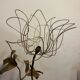 Floor lamp "flowers" in gilded brass
