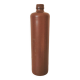 bottle, vase, soliflore in brown glazed stoneware