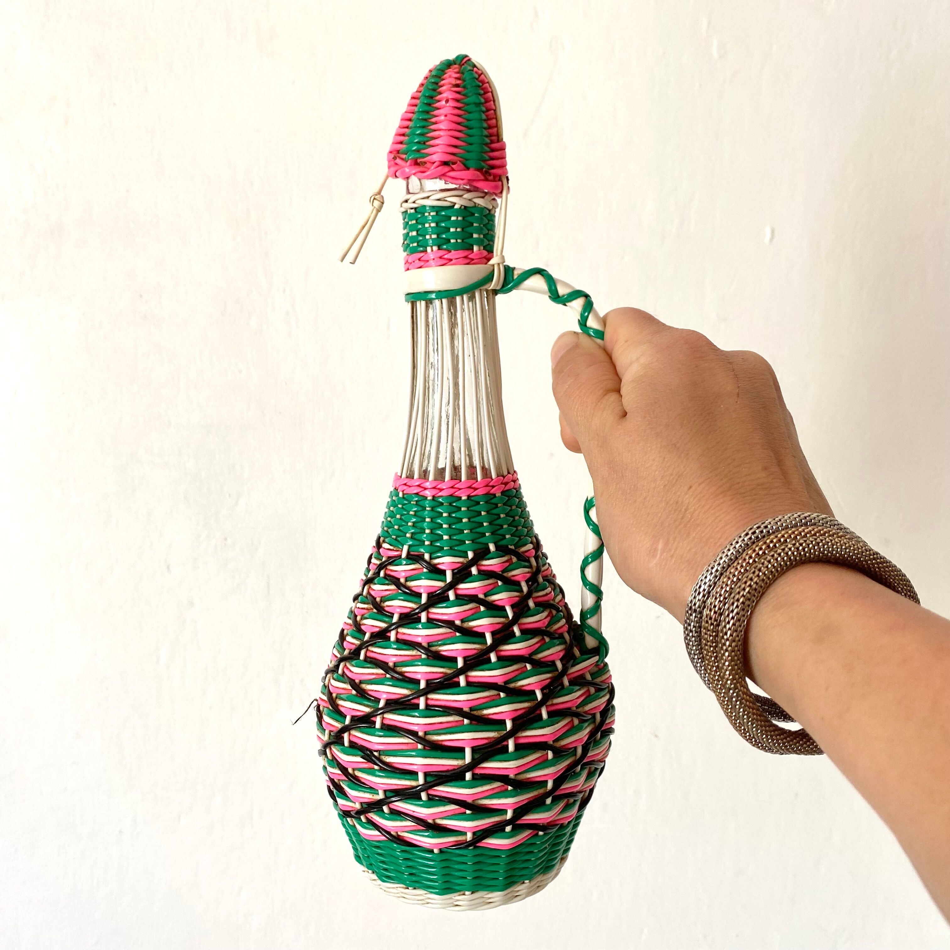 Vintage scoubidou bottle