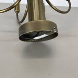 large 12-armed solid Brass ceiling light Chandelier by WKR Lights, Germany 1970s