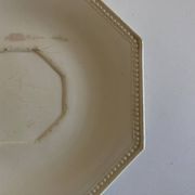 Set de 4 assiettes octogonales perles Creil & Montereau 19e