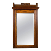 Vintage Floor Mirror in Light Brown Oak Frame, 1950s