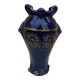 Large antique blue earthenware vase