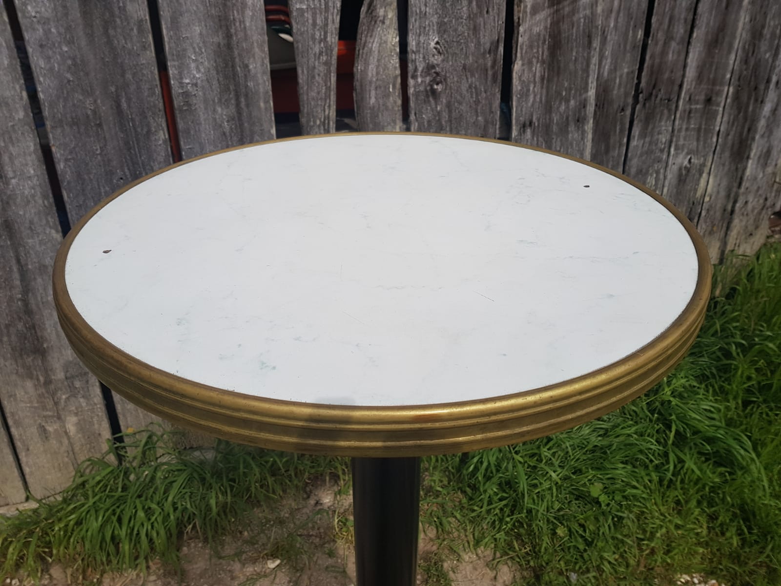 Ancient table eat standing art deco pied fonte noir - vintage formica plateau