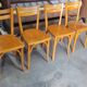 Series of 4 bistro chairs signed Baumann 1950 vintage