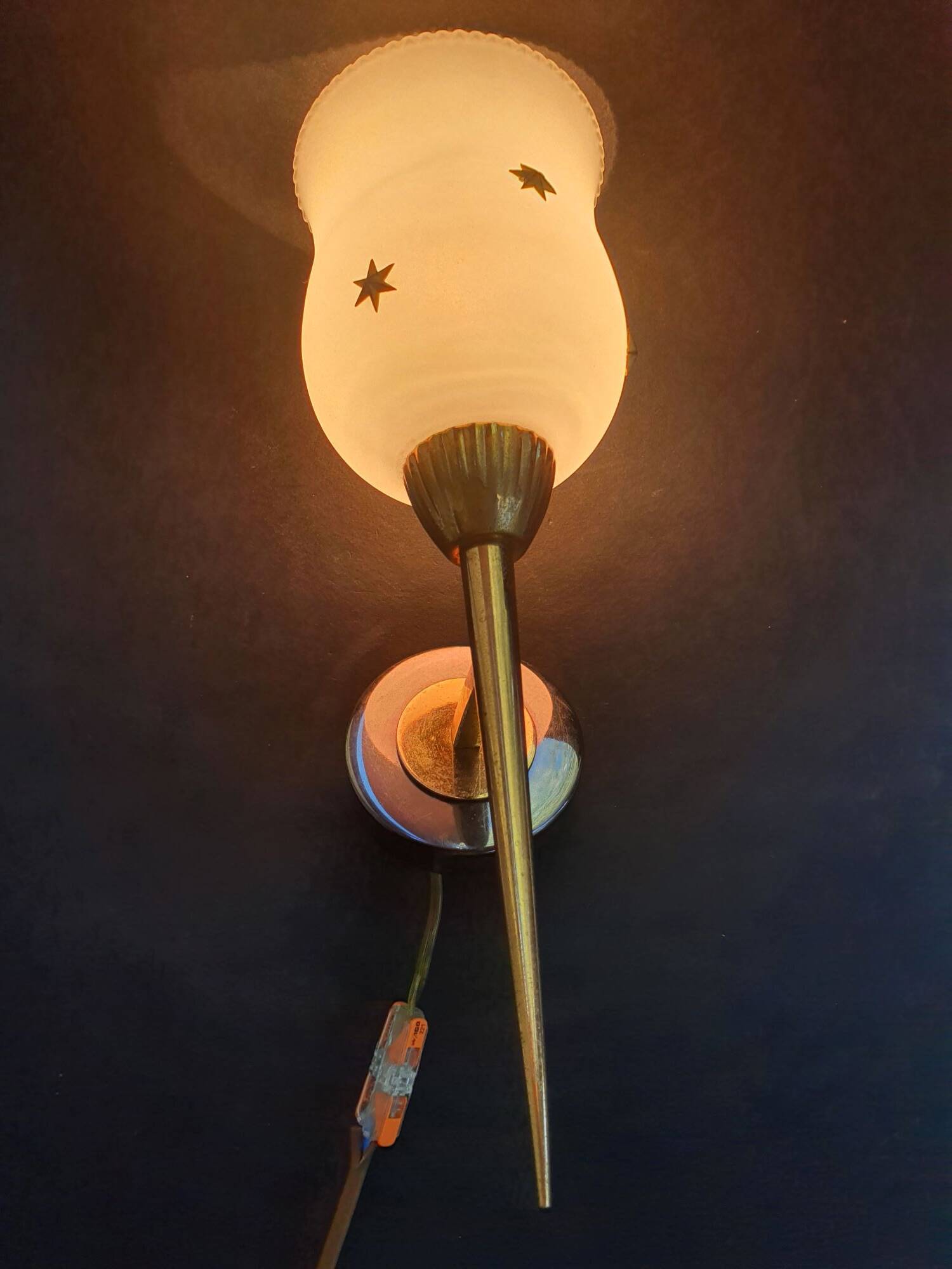 Pair of wall sconces torch style Empire