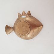 Jacques lauterbach vintage bronze ashtray from the 1960s in the shape of a fish