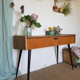 Console ou bureau vintage pieds compas