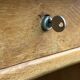 Antique light oak desk from the 1950s with 4 drawers
