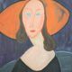 Tableau "La femme au chapeau orange"