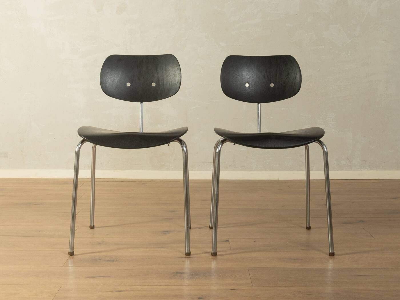 Set of 2 classic SE 68 dining chairs from the 1950s by Egon Eiermann for Wilde & Spieth