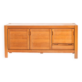 Vintage sideboard in elm wood. Edition by Simat. France 1970s.