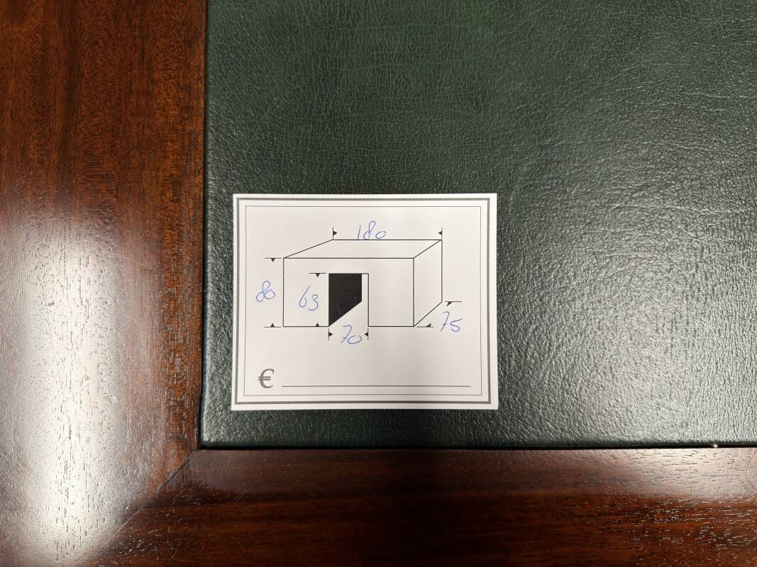 Classic English Desk with Green Inlay