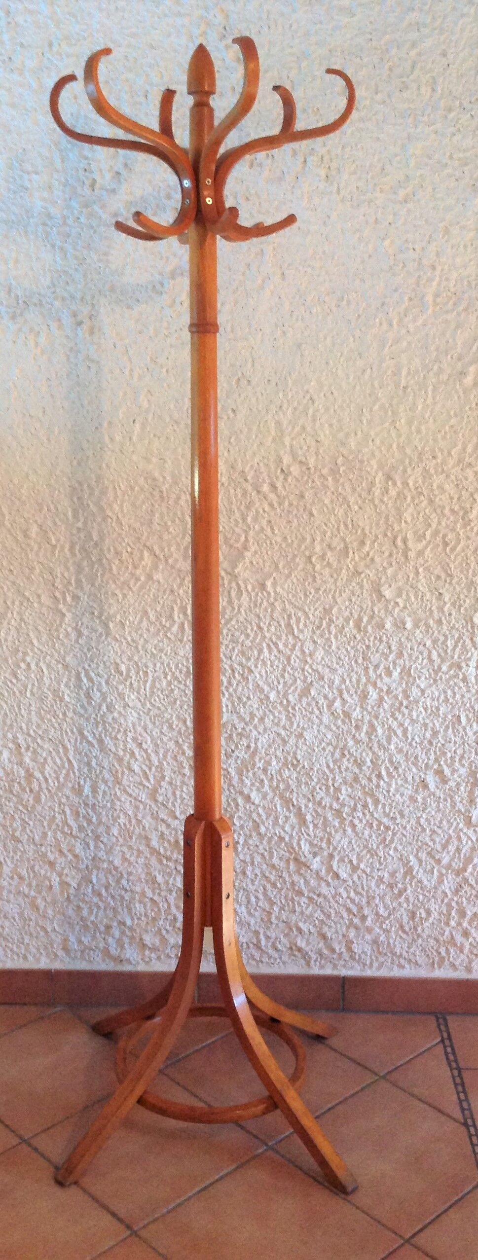 Coat rack with six heads in curved wood Baumann / vintage 50s-60s