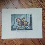 Gravure equestre ancienne