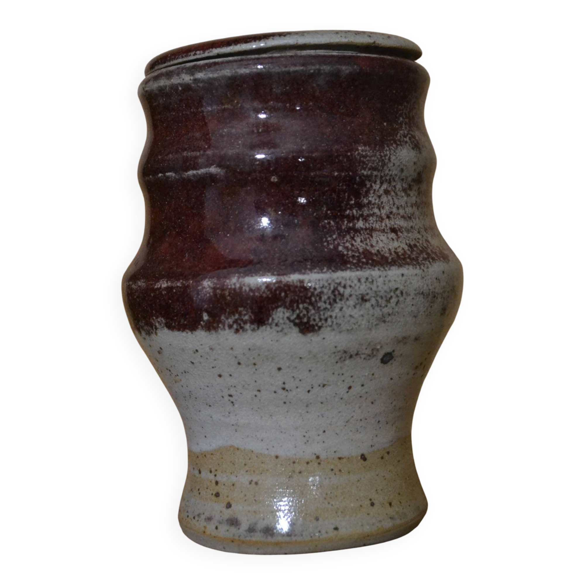 Stoneware candy dish signed